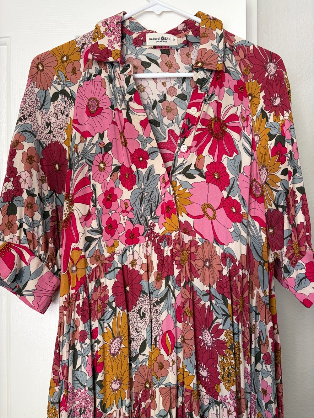 Natural Life Rebecca Midi Floral Dress Vintage floral - Picture 2 of 3